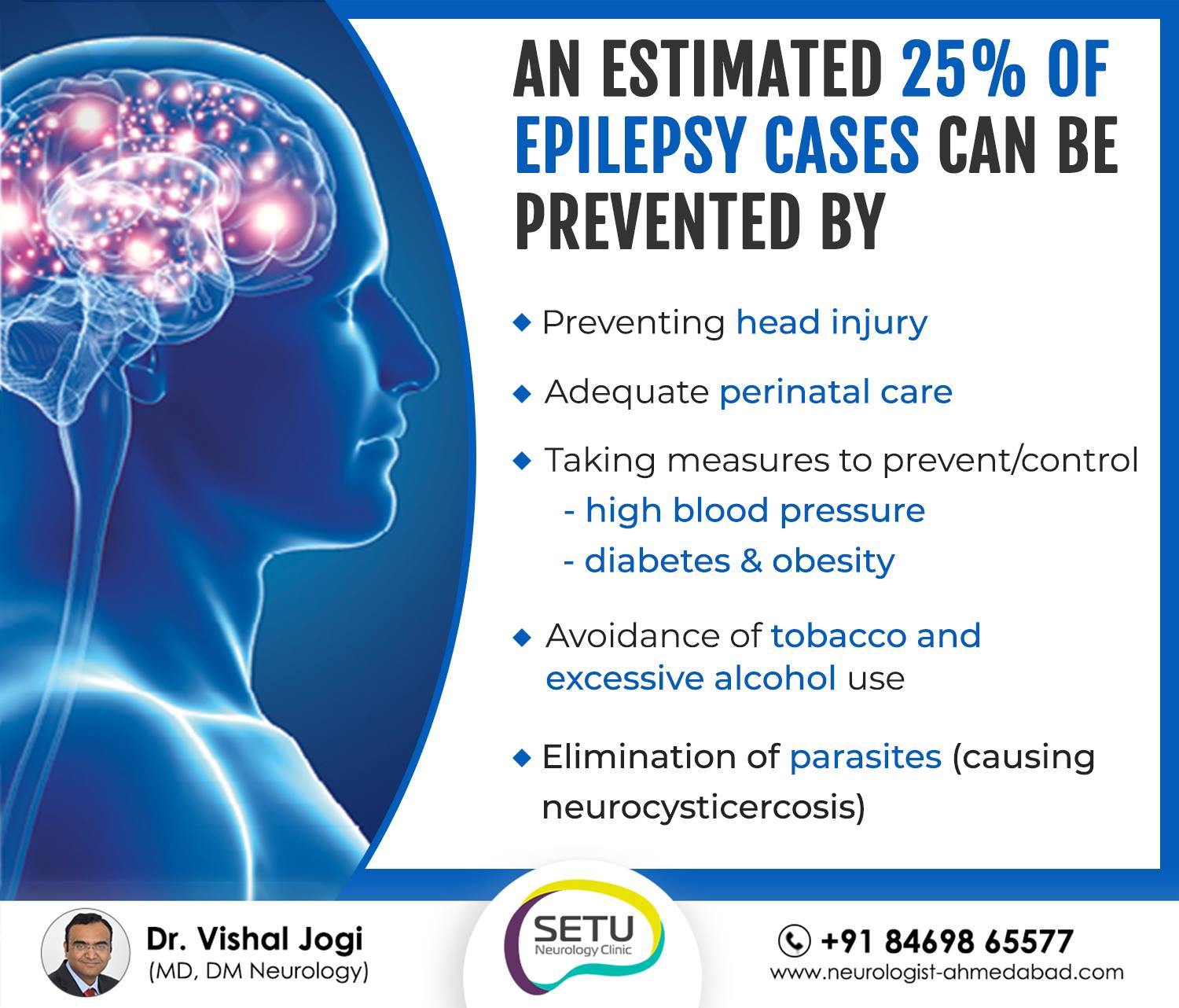25% of Epilepsy Cases can be Prevented | Epilepsy Prevention Tips